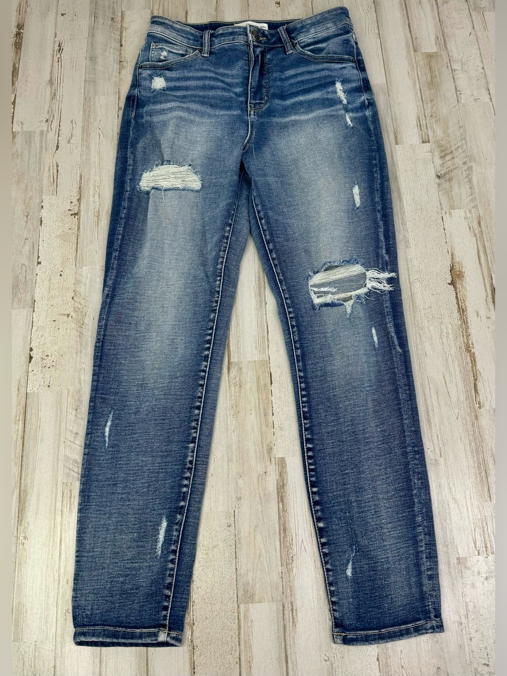 BKE Mom Jean Slim Fit Bootcut Womens 28x28 Blue Denim Stretch